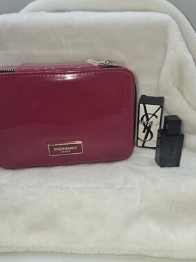 Yves Saint Laurent Patent Pink Cosmetic Pouch